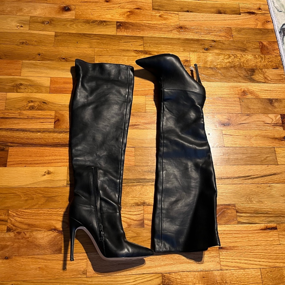 Guess Black Over the Knee Boots